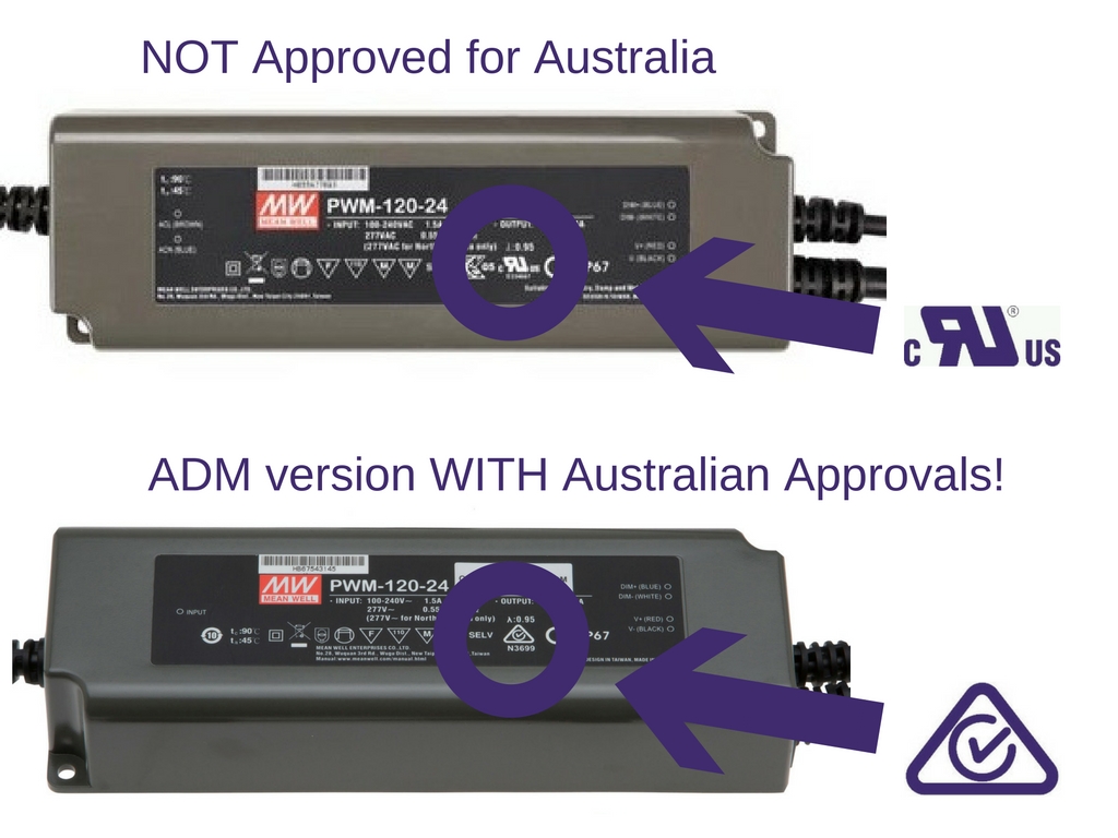 Australian approved Mean Well LED drivers