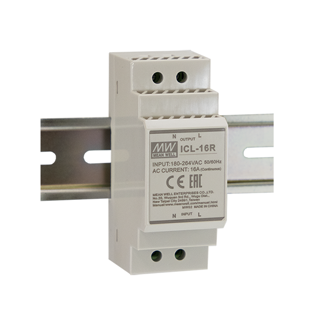 MEAN WELL ICL-16R inrush current limiter DIN rail mount type MEAN WELL ICL-16R inrush current limiter DIN rail mount type
