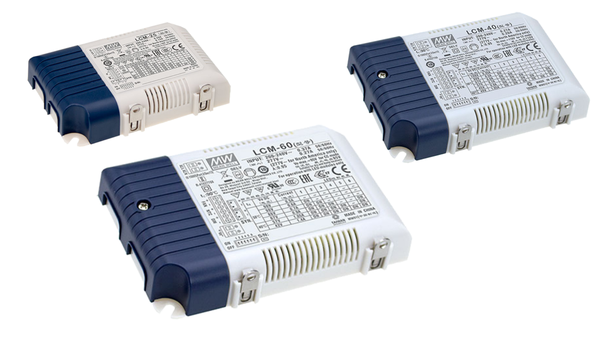 MEAN WELL Series LCM LED Drivers