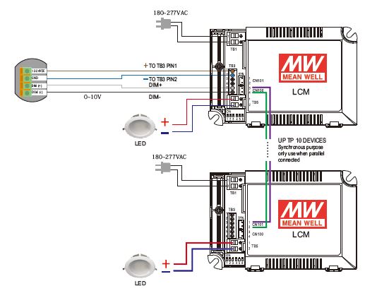 Mean Well PIR-045 wiring diagram