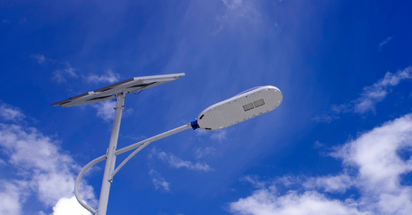 Solar powered street lights