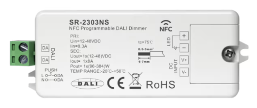 Sunricher SR-2303NS NFC Programmable DALI-2 Dimmer Sunricher SR-2303NS NFC Programmable DALI-2 Dimmer