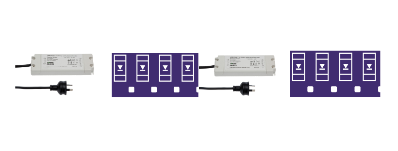 Using multiple power supplies with shorter lengths of led strip